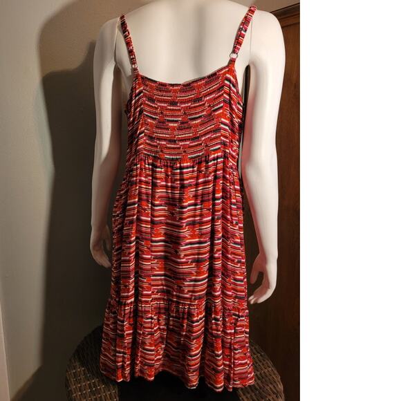 Loft Ann Taylor Aztec Print Rayon Babydoll Dress Sleeveless 16P Knee Length - Picture 4 of 12